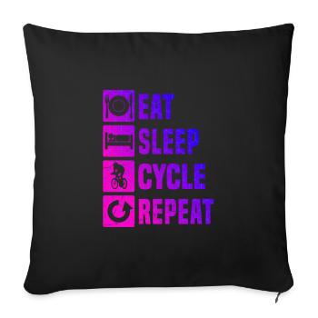 Vélo de route Hommes Vélo de route Vélo de route - Housse de coussin décorative 45 x 45 cm - noir - Devant