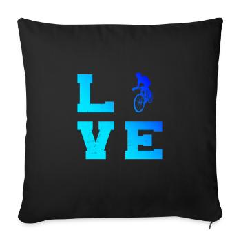 Road Cycling Men Women Road Bike - Sofa pillowcase 17,3'' x 17,3'' (45 x 45 cm) - black - Front