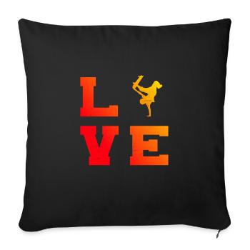 Skating Skateboarder Skater Skateboarding Women - Sofa pillowcase 17,3'' x 17,3'' (45 x 45 cm) - black - Front