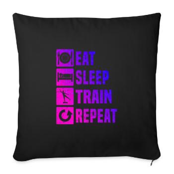 Aerobics Physical Gymnastics Fitness Fitness Fitness Training - Sofa pillowcase 17,3'' x 17,3'' (45 x 45 cm) - black - Front