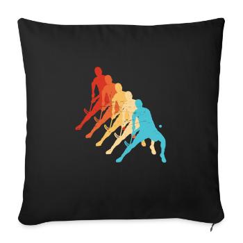 Men's Floorball Floorball Salibandy - Sofa pillowcase 17,3'' x 17,3'' (45 x 45 cm) - black - Front
