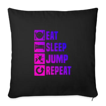 Herren Parcours Parkour Free Runner Free Running - Sofakissenbezug 45 x 45 cm - Schwarz - Vorne