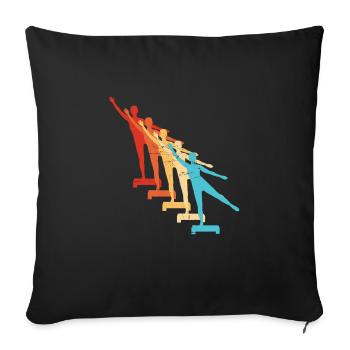 Strength Training Aerobics Physical Gymnastics Fitness - Sofa pillowcase 17,3'' x 17,3'' (45 x 45 cm) - black - Front