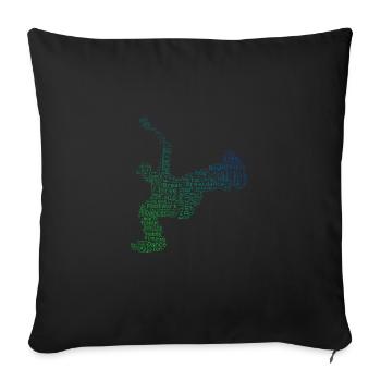 Femmes Hommes Bboy Hip Hop Breakdance Bgirl - Housse de coussin décorative 45 x 45 cm - noir - Devant