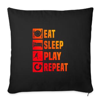 Innebandy Floorball Floorball Salibandy - Sofa pillowcase 17,3'' x 17,3'' (45 x 45 cm) - black - Front