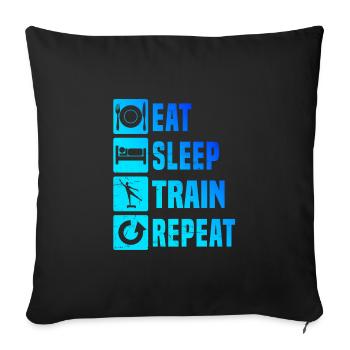 Aerobic Körpergymnastik Aerobic Fitness - Sofakissenbezug 45 x 45 cm - Schwarz - Vorne