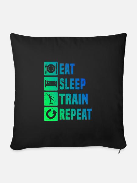 Krafttraining Aerobic Konditionstraining - Sofakissenbezug 45 x 45 cm - Schwarz