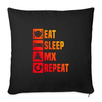 Freestyle Motocross Motocross Supermotard Hommes - Housse de coussin décorative 45 x 45 cm - noir - Devant