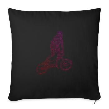 BMX Vélo Hommes Vélo BMX Garçons BMX Cyclisme - Housse de coussin décorative 45 x 45 cm - noir - Devant