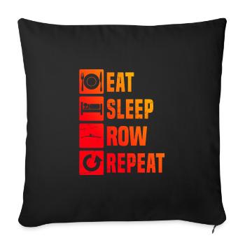 Aviron Femmes Aviron Hommes - Housse de coussin décorative 45 x 45 cm - noir - Devant