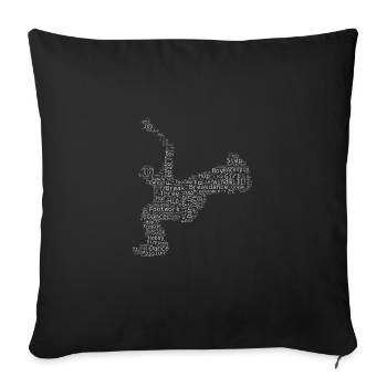 Hip Hop Bgirl Hiphop Men Bboy Breakdance - Housse de coussin décorative 45 x 45 cm - noir - Devant