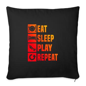Trumpeter Trumpet Men Jazz Trumpeter - Sofa pillowcase 17,3'' x 17,3'' (45 x 45 cm) - black - Front