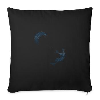 Kitesurfing Kitesurf Kitesurfer Kite Kitesurfen - Sofakissenbezug 45 x 45 cm - Schwarz - Vorne