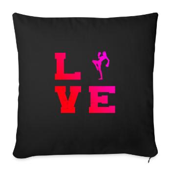 Kickboxen Boxen Boxing Kickboxer Kickboxing - Sofa pillowcase 17,3'' x 17,3'' (45 x 45 cm) - black - Front