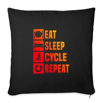 Road Bike Roadbike Men's Road Bike Road Bike - Sofa pillowcase 17,3'' x 17,3'' (45 x 45 cm) - black - Front