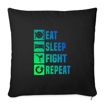 Boxe Boxe Femmes Kickboxing Kickboxer Kickboxing - Housse de coussin décorative 45 x 45 cm - noir - Devant
