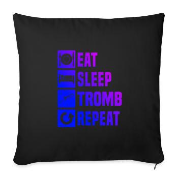 Trombonistes Hommes Trombone Jazz Cuivres - Housse de coussin décorative 45 x 45 cm - noir - Devant
