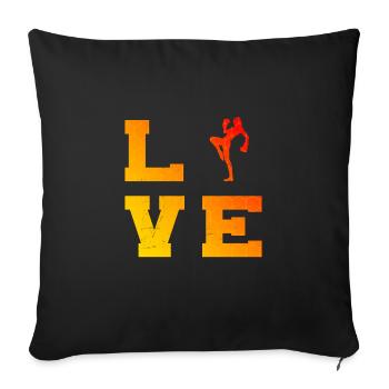 Kickboxing Men's Kickboxing Kickboxing Kickboxer - Sofa pillowcase 17,3'' x 17,3'' (45 x 45 cm) - black - Front