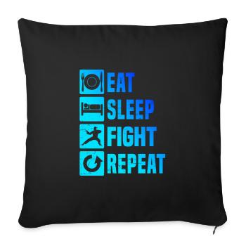Kungfu Kung Fu Hommes Femmes Arts Martiaux Wushu - Housse de coussin décorative 45 x 45 cm - noir - Devant