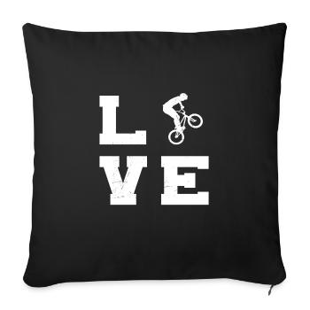 BMX Vélo BMX Garçons Cyclisme Hommes Femmes - Housse de coussin décorative 45 x 45 cm - noir - Devant