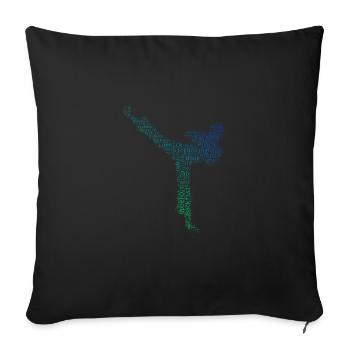 Boxe Femmes Kickboxing Kickboxing Kickboxer - Housse de coussin décorative 45 x 45 cm - noir - Devant