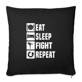Thai Boxing Men Thai Boxing Muay Thai Thai Boxer - Sofa pillowcase 17,3'' x 17,3'' (45 x 45 cm) - black - Front