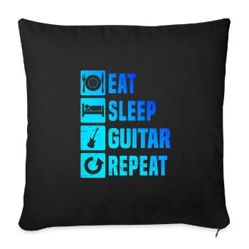 electronic guitar Men's electric guitar classical guita - Sofa pillowcase 17,3'' x 17,3'' (45 x 45 cm) - black - Front