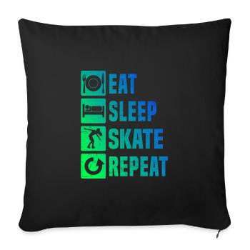 Men's Skate Women Roller Skates Roller Skating - Sofa pillowcase 17,3'' x 17,3'' (45 x 45 cm) - black - Front