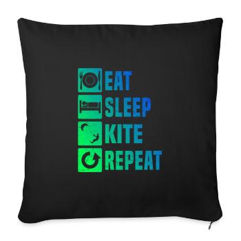 Kitesurf Kitesurf Femmes Kitesurf Kitesurf - Housse de coussin décorative 45 x 45 cm - noir - Devant