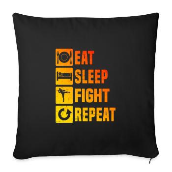 Thai Boxing Thai Boxing Thaiboxing Men Women - Sofa pillowcase 17,3'' x 17,3'' (45 x 45 cm) - black - Front