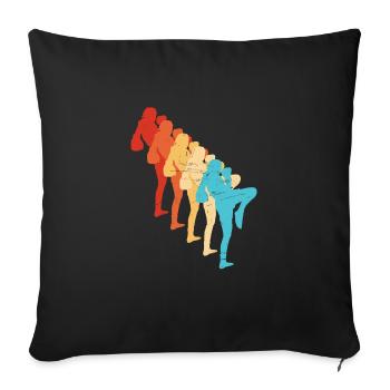 Women's Thai Boxing Thai Boxing Muay Thai Thai Boxer - Sofa pillowcase 17,3'' x 17,3'' (45 x 45 cm) - black - Front