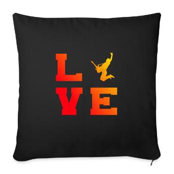 guitare électronique Homme Femmes Guitare électrique - Housse de coussin décorative 45 x 45 cm - noir - Devant