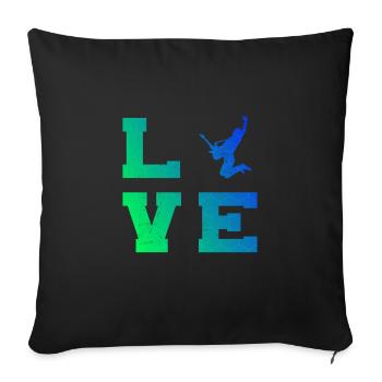 guitare classique dames guitare guitare guitare guitare spit - Housse de coussin décorative 45 x 45 cm - noir - Devant