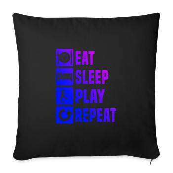 Football Football Football Game Men's Soccer - Sofa pillowcase 17,3'' x 17,3'' (45 x 45 cm) - black - Front