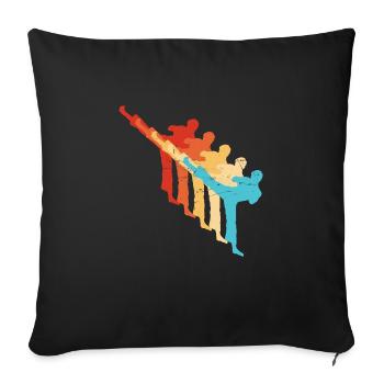 Kickboxing Hommes Kickboxing Femmes - Housse de coussin décorative 45 x 45 cm - noir - Devant