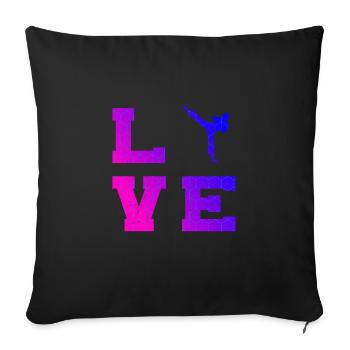 Kickboxing Hommes Boxe Femmes Kickboxing Boxe - Housse de coussin décorative 45 x 45 cm - noir - Devant