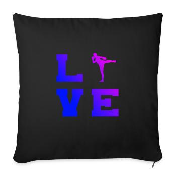 Muay Thai Thai Boxer Thaiboxing Thai Boxing Men - Sofa pillowcase 17,3'' x 17,3'' (45 x 45 cm) - black - Front