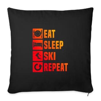Skieurs acrobatiques Ski acrobatique Hommes Ski acrobatique - Housse de coussin décorative 45 x 45 cm - noir - Devant