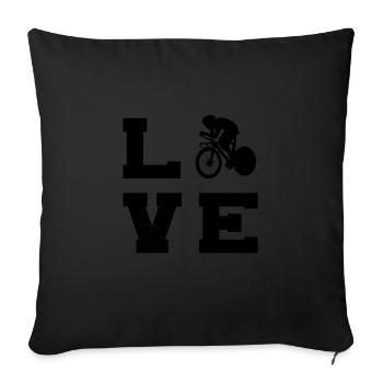 Vélo de route Femmes Vélo de route Hommes Vélo de route - Housse de coussin décorative 45 x 45 cm - noir - Devant