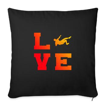 Climbing Women's Bouldering Bouldering Bouldering Bouldering - Sofa pillowcase 17,3'' x 17,3'' (45 x 45 cm) - black - Front
