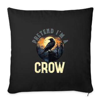 Faites semblant d’être un corbeau Simple costume d’Halloween - Housse de coussin décorative 45 x 45 cm - noir - Devant