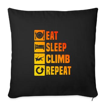 Bouldering Bouldering Bouldering Climber Men - Sofa pillowcase 17,3'' x 17,3'' (45 x 45 cm) - black - Front