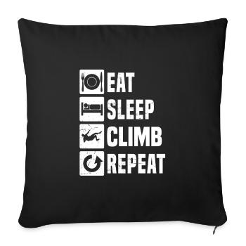 Boulder Climber Bouldering Climber Climbing - Sofa pillowcase 17,3'' x 17,3'' (45 x 45 cm) - black - Front