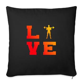 Endurance Training Weightlifting Fitness Women - Sofa pillowcase 17,3'' x 17,3'' (45 x 45 cm) - black - Front