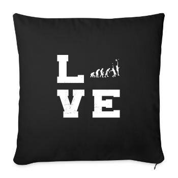 Women's Paddle Tennis Racket Paddle Racket - Sofa pillowcase 17,3'' x 17,3'' (45 x 45 cm) - black - Front