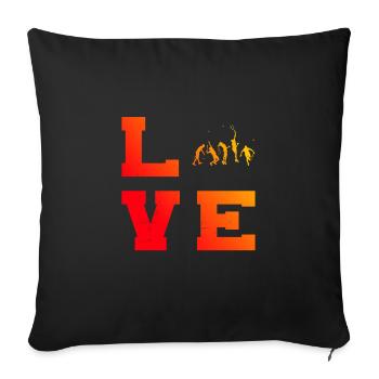 Les joueurs de tennis jouent au tennis femmes tennis hommes - Housse de coussin décorative 45 x 45 cm - noir - Devant