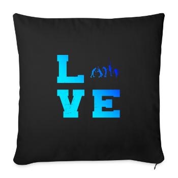 Joueuse de tennis Tennis Tennis Homme - Housse de coussin décorative 45 x 45 cm - noir - Devant