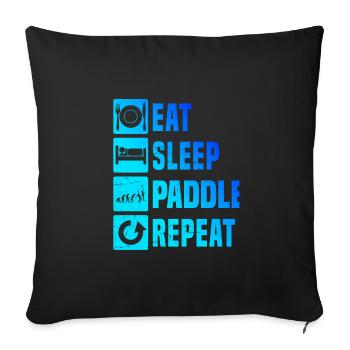 Paddle Tennis Paddle Raquette Paddle Court pour hommes - Housse de coussin décorative 45 x 45 cm - noir - Devant