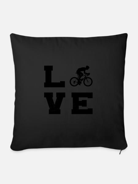 Damen Rennradfahren Rennrad Rennradfahrer - Sofakissenbezug 45 x 45 cm - Schwarz