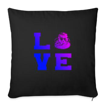 Diving Men's Scuba Diving Scuba Diver - Sofa pillowcase 17,3'' x 17,3'' (45 x 45 cm) - black - Front